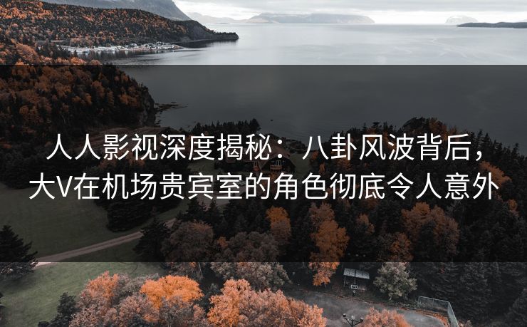 人人影视深度揭秘：八卦风波背后，大V在机场贵宾室的角色彻底令人意外