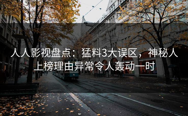 人人影视盘点：猛料3大误区，神秘人上榜理由异常令人轰动一时